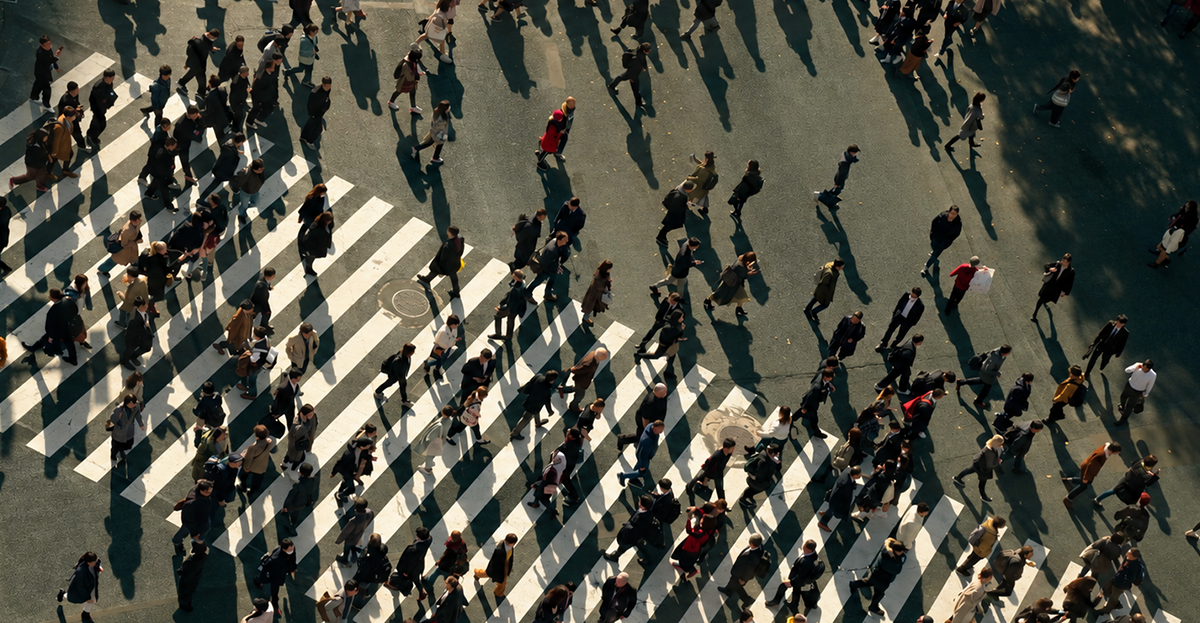 crowded crosswalk markets investment
