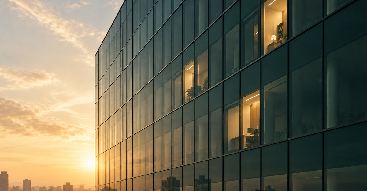 building sunset perspective index